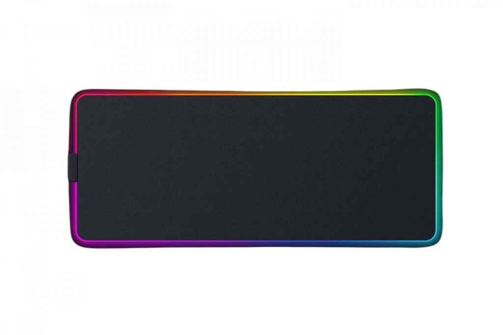 Razer Коврик для игровой мыши Strider Chroma Hybrid 19 Razer Chroma RGB с подсветкой, увеличенный размер, основа Warp, водонепроницаемый, бесшовный край, черный, большой размер