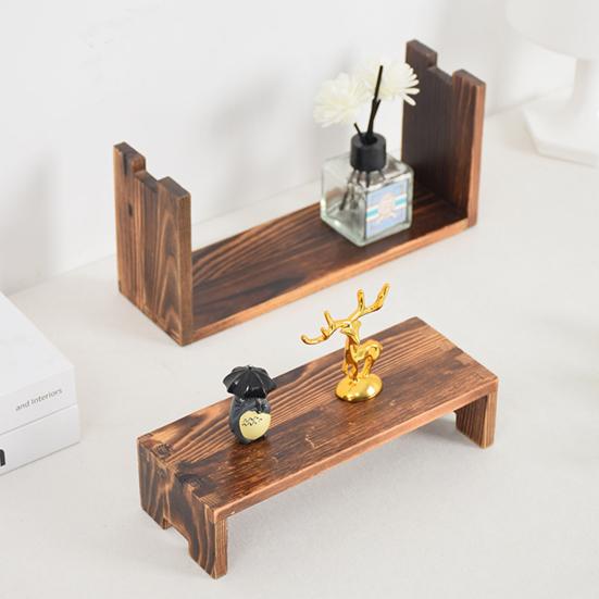 3-Piece Display Stand Wood Risers Rustic Display Risers Combination Type Display Stand