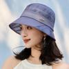 Mother Elegant Organza Sunscreen Basin Hat Outdoor Breathable Sunshade Sunscreen Hat Fashionable Versatile Bucket Hat