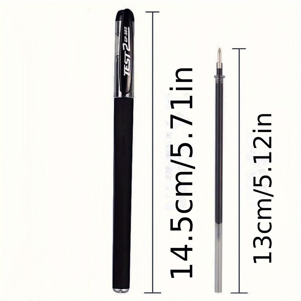20 Pieces of 0.5mm Black Gel Pens, Suitable for School or Office Use, Business Signature Pens, Student Examination Pens