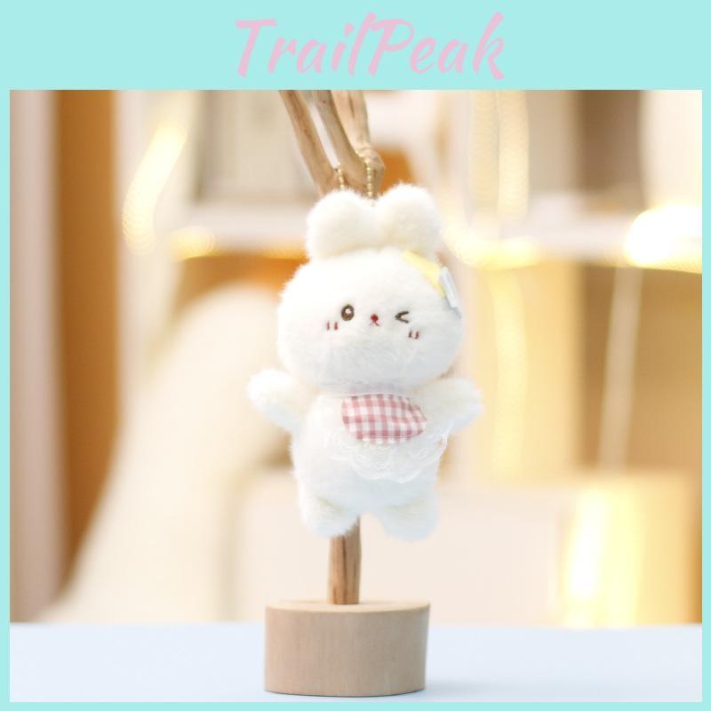 Rabbit Star Bear Plush Toys Keychain Super Soft Short Pile Children Pendant