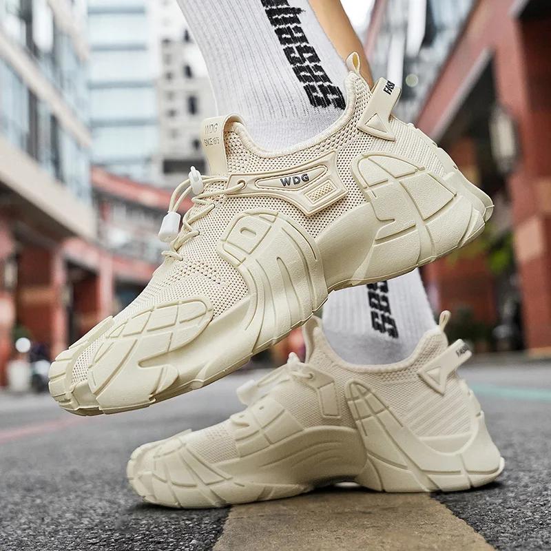 New ModelSimple Men'S Sports Shoes Breathable For Daily Use Casual Walking Fashionable Running Thickened Sole Height Increasing Versatile