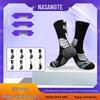 Men's Black and White Breathable Shock-Absorbing Basketball Socks