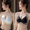Lady Bra Seamless Thin Push-up 3D Full Cup Wide Shoulder Strap Anti-Sagging
