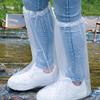 10Pcs Transparent Plastic Outdoor Thick Wear-Resistant Waterproof Isolation Foot Cover Rainy Disposable Shoe Covers