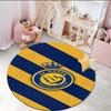 1PC round rug Nassr Football Club Crest Printed Round Area Rug ,Rug For Home Office, Round Chair Rug, Decorative Carpet Fan gifts Christmas gift