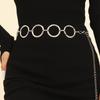 European & American Versatile Waist Chain Dress with High-end Metal Rings - Elegant Ladies' Accessory