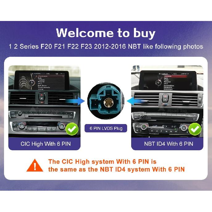 10.25" 12.3" Wireless CarPlay Android Auto 1920*720 Multimedia Display Screen For BMW Series 1 2 F20 F21 F22 F23 F45 F46 Radio