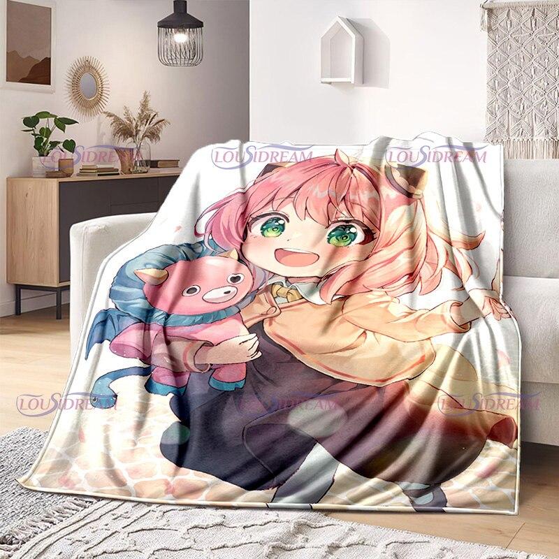 Аниме SPY×FAMILY модное фланелевое фланелевое одеяло для девочек Аня Kawaii Waku подарок для детей и взрослых диван домашний Bedspesd