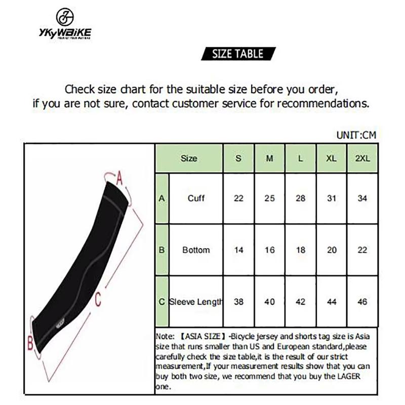 YKYWBIKE Cycling Arm Sleeve Outdoor Sports Bicycle Sun Protection UV Arm Sleeve breathable Fabric Road Bike Arm Sleeve