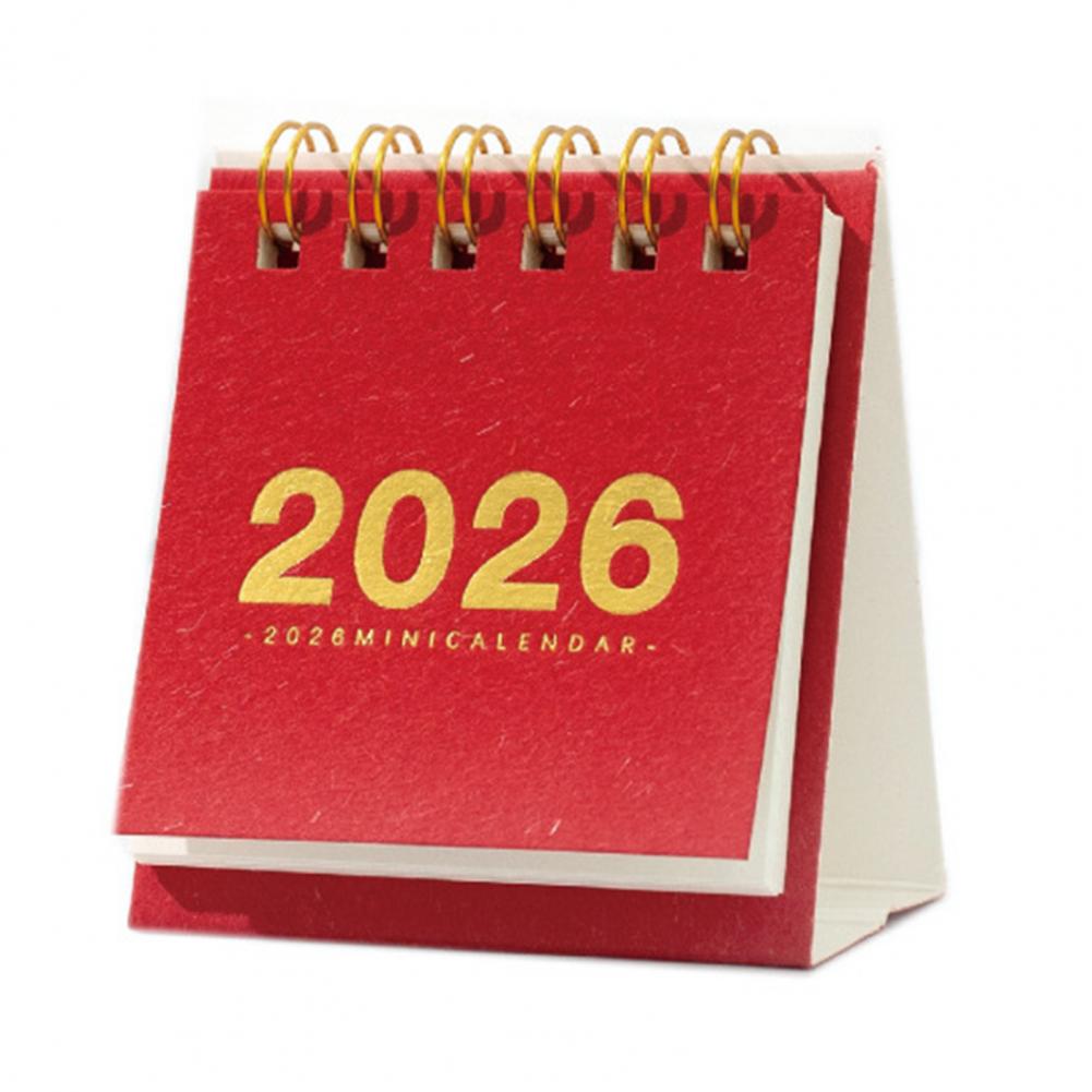 Настольный календарь-блокнот 2026 Мини-календарь для стола с двойной спиралью для дома, офиса, школы Маленький для организации