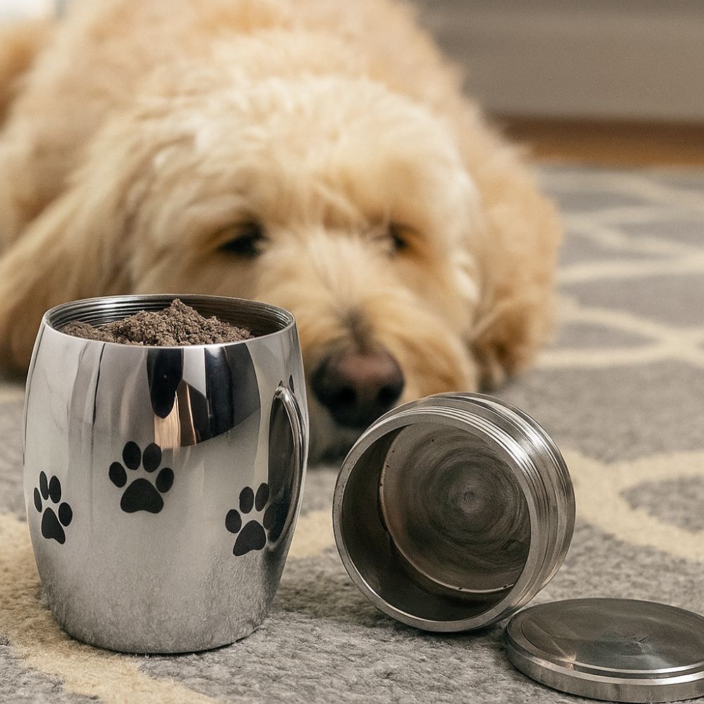 Dustproof Ash Memorial Container Stainless Steel Keepsake Burial Jar Memorial Gift