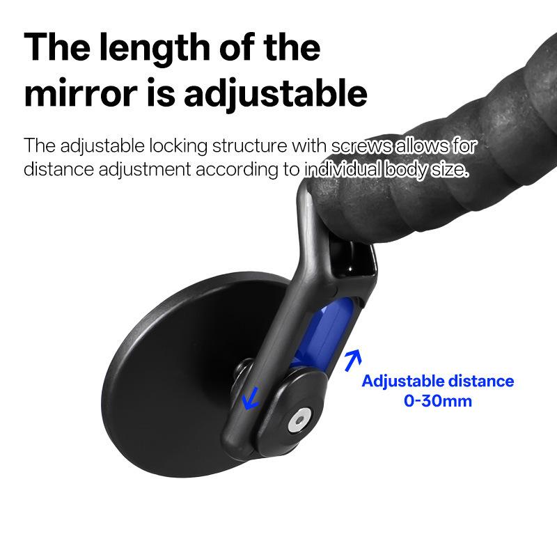 1pc Bicycle Handlebar End Rear View Mirror 360 Degree Adjustable Length Bar End Plug Convex Mirror for Road Mountain Bike