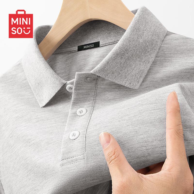 MINISO Мужская повседневная свободная футболка-поло, лето 2026