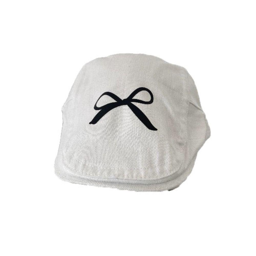 Bowknot Bow Berets Cap Y2K Women Artist Hat Vintage Newsboy Cap  Autumn