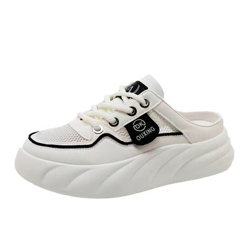 Тапочки с закрытым носком, женская новая летняя одежда для отдыха, сетчатая поверхность, мягкая подошва, обувь для беременных женщин, спортивная обувь для отдыха