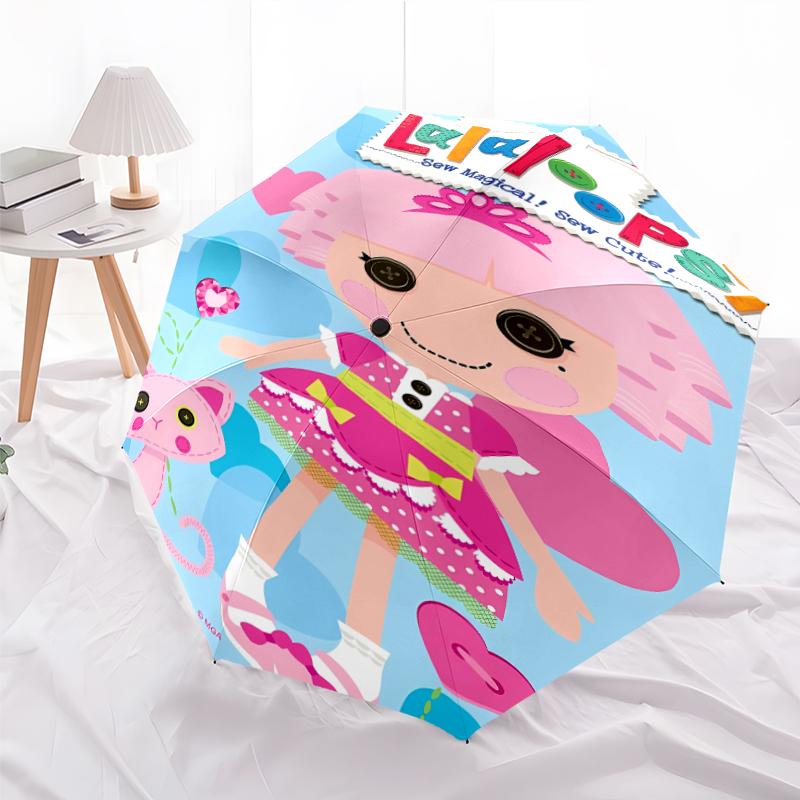 Складной зонт Lalaloopsy с принтом, для улицы, отдыха и путешествий, прочная ткань зонта, подарок на день рождения и праздник