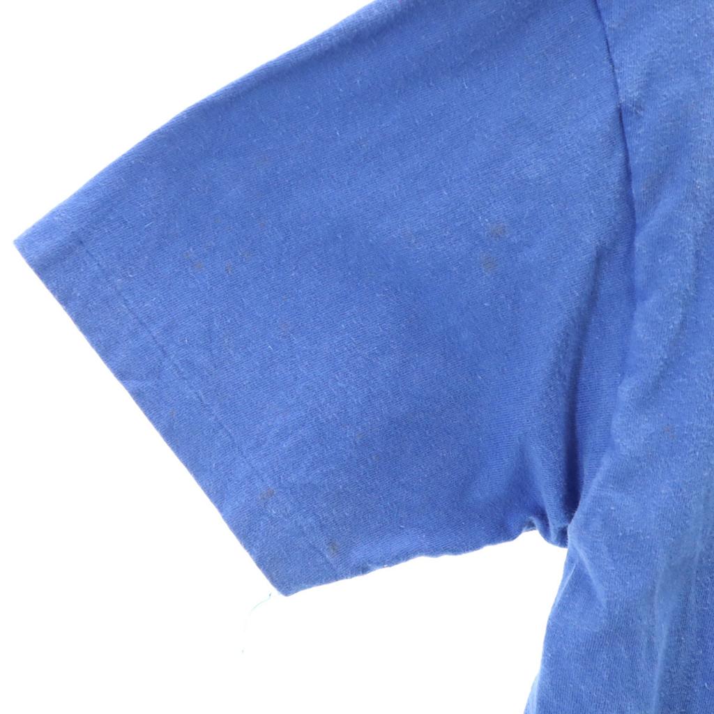 HANES 80-е 90-е Сделано в США Старая футболка с коротким рукавом L Синяя BEEFY-T Мужская Б/У