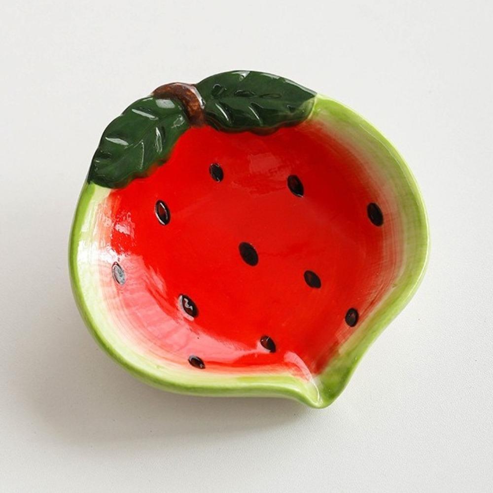 Cute Soap Storage Box Strawberry Soap Tray Decorative Storage Rack Ceramic Soap Box Household