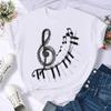 Graphic T-shirt Music Love Watercolor Clothing Casual Summer Fashion Women Top Tshirt Short Sleeve Lady Female Print Tee