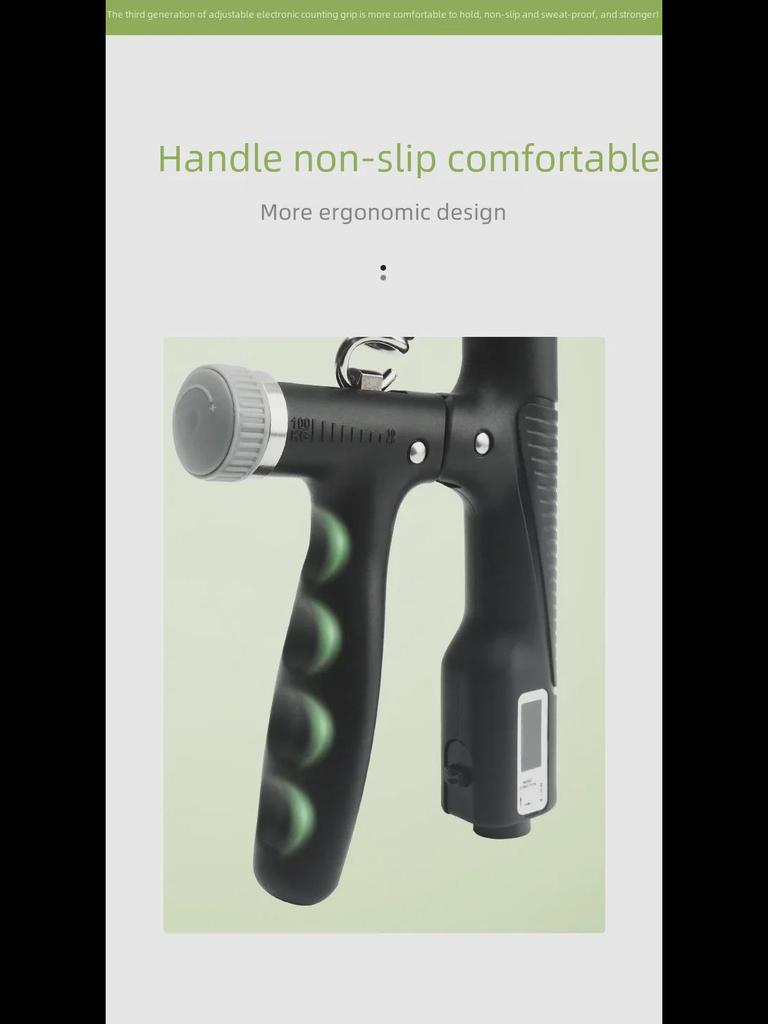 Силовой тренажер с регулируемым хватом: Электронный счетный ручной захват (10-100КГ) для тренировки мышц