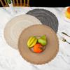 1pcs Round Woven Placemats - Heat-Insulating, Easy Clean, Table Decoration for Western-Style Meals, Festivals