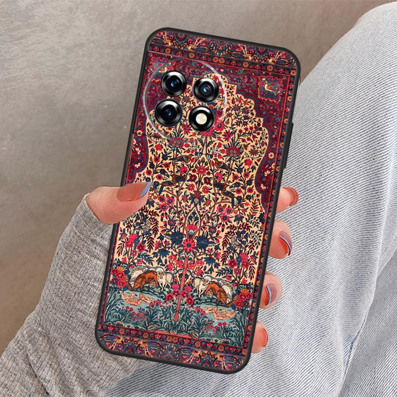 Ретро Этнические Ковры Турецкий Ковер Чехол Для OnePlus 13R 13 12 12R 11 10 Pro 8T 10T OnePlus Nord 4 CE 2 3 Lite N10 N20 N30 Чехол