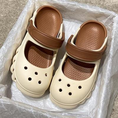 Мода 2025 Женские Летние Нескользящие EVA Шлепанцы Дамские Повседневные Садовые Сандалии с Отверстиями Женские Мягкая Подошва Домашние Комнатные Уличные Туфли-Лодочки