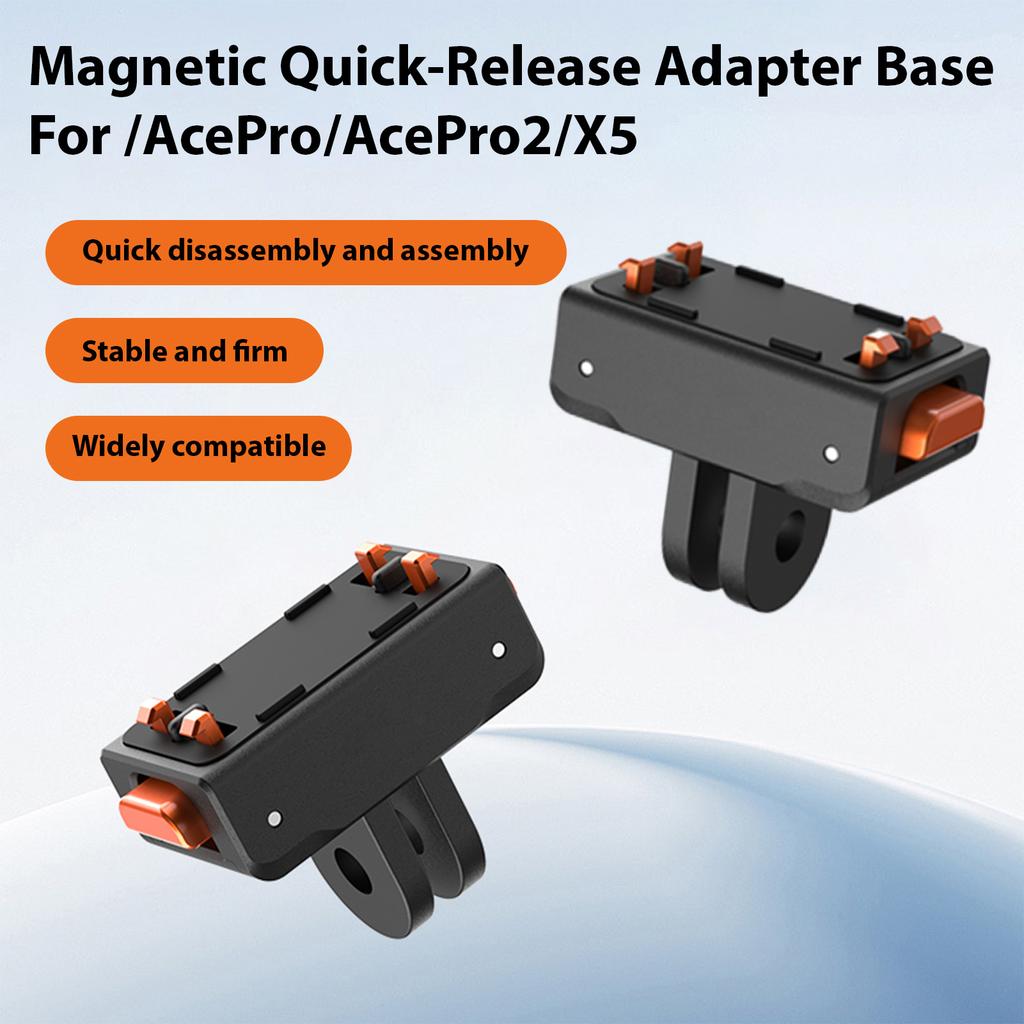 AC 43 Magnetic Mount Quick Release Base for Insta360 X5 Action Camera Adapter Accessory