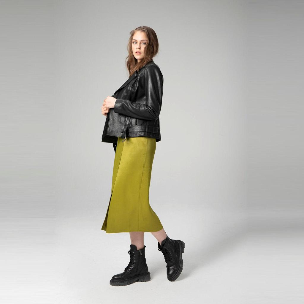 Dericlub Женское пальто из 100% натуральной кожи