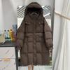 European autumn and winter new loose down jacket women's medium and long white duck down fashion thickened coat tide
