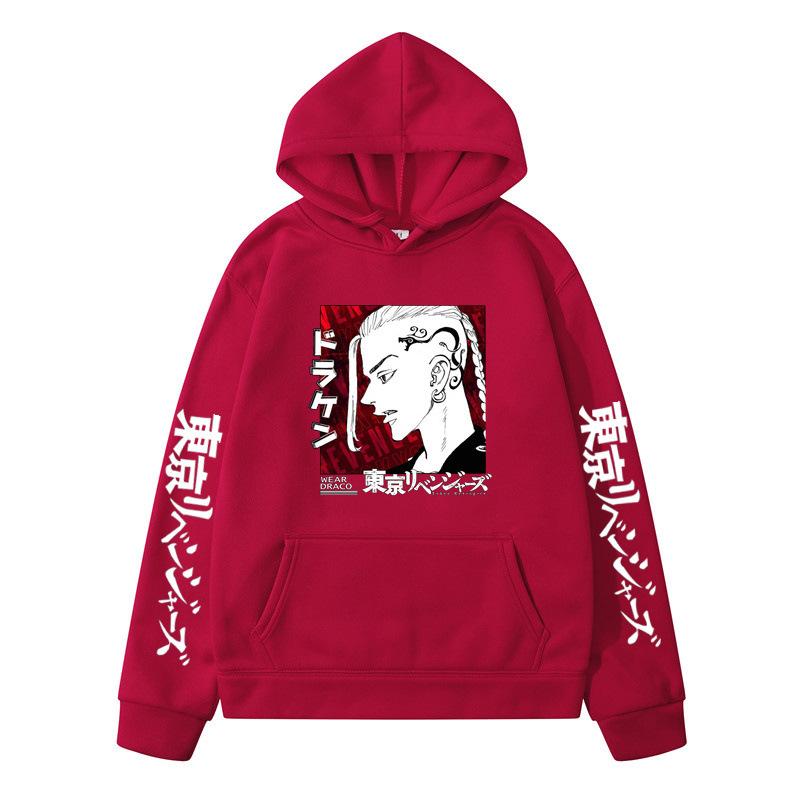Модная мужская толстовка Tokyo Avengers с аниме-принтом с капюшоном для фанатов, мужская и женская повседневная свободная толстовка, уличная оверсайз толстовка