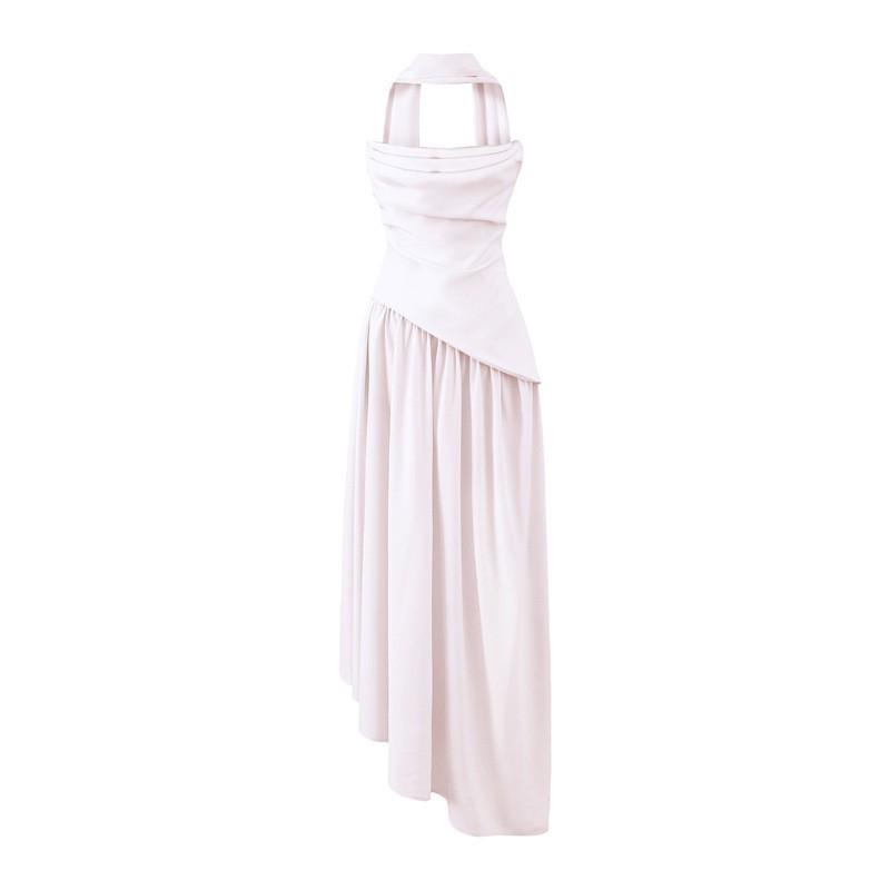 Elegant Off Shoulder Midi Dress With Tie Waist Slit Women