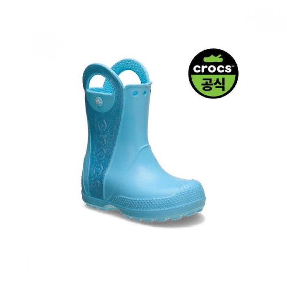 Crocs Официальные детские сапоги Crocs Handle It Rain Boot с блестками Mist Tg 25skbt211272 