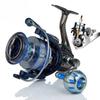 Новая цельнометаллическая спиннинговая катушка серии AL2500P-7500P, 5+1 стальных шарикоподшипников, максимальное сопротивление 10 кг, подходит для пресной и морской воды