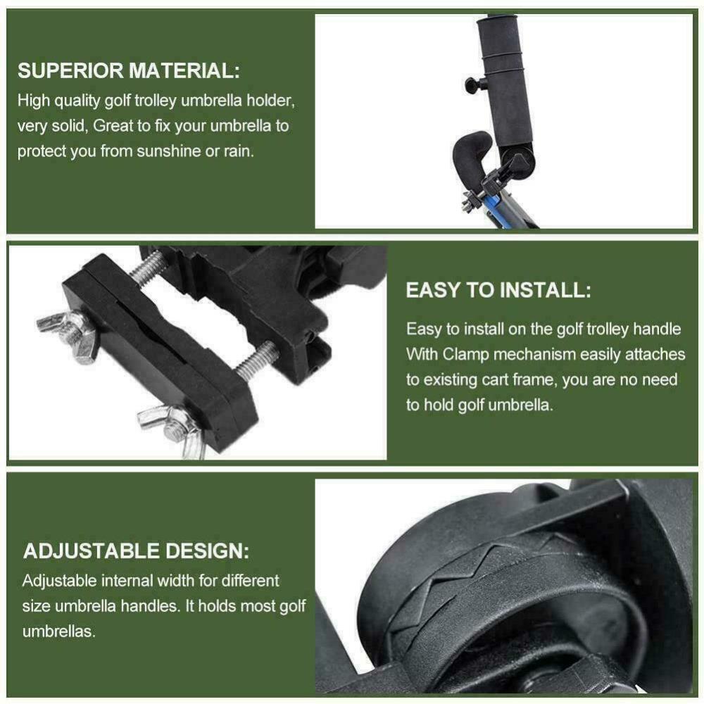 Регулируемая подставка для гольф-кара на 180 градусов, прочные принадлежности для гольфа, прочный держатель для зонта
