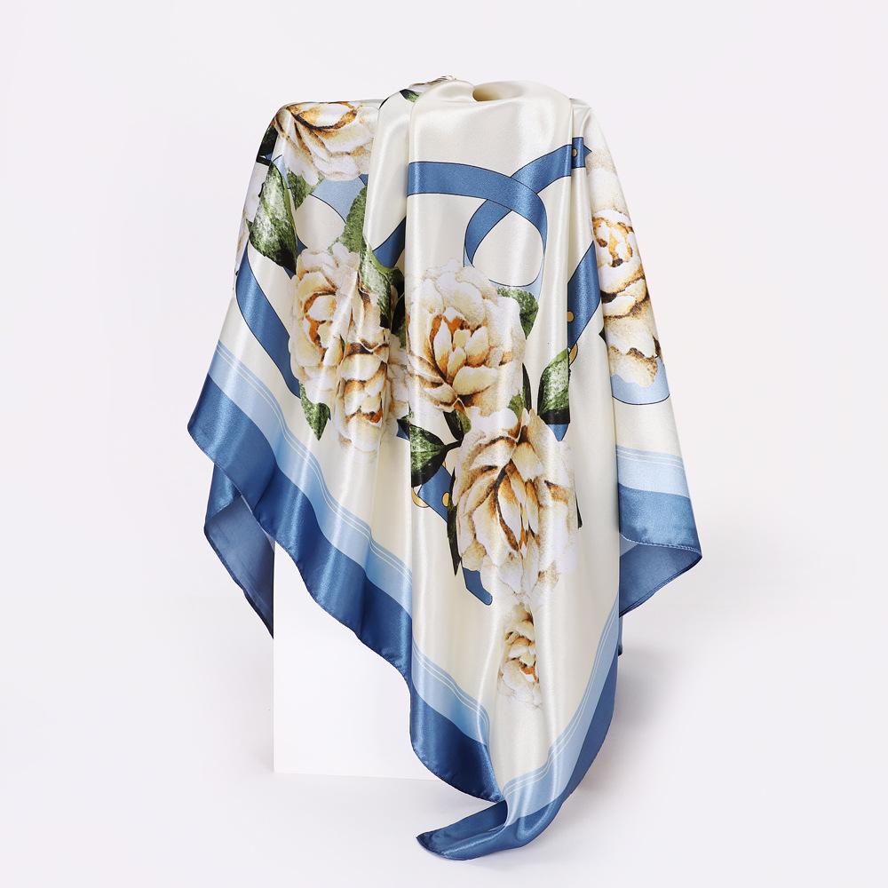 High-quality Luxurious Silk Scarves Headband Scarfs Neck Scarf For Women Chain Silk Scarf Women's Decorative Shawl