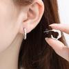 Элегантные геометрические серьги C-образной формы из нержавеющей стали для женщин