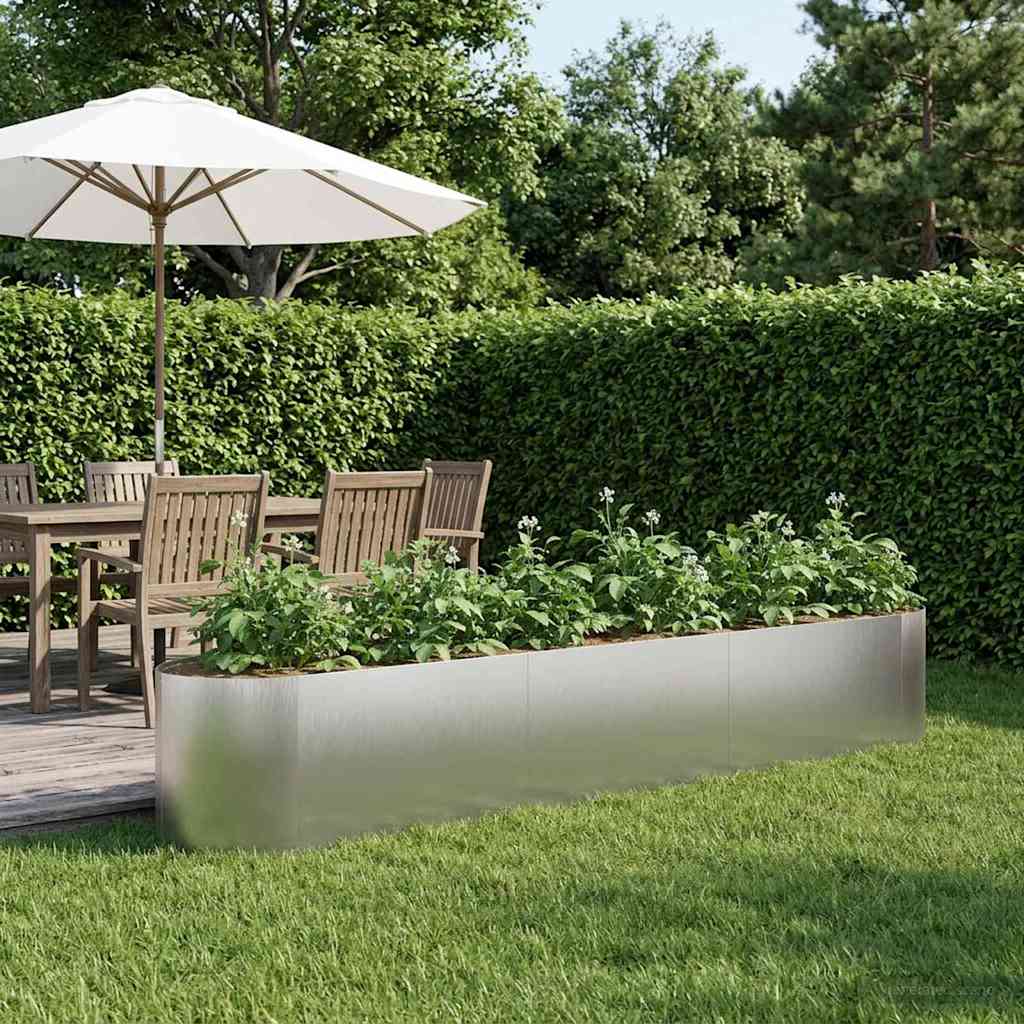 Raised Garden Bed for Outdoor Use Stainless Steel 300 x 40 x 40 cm Steel