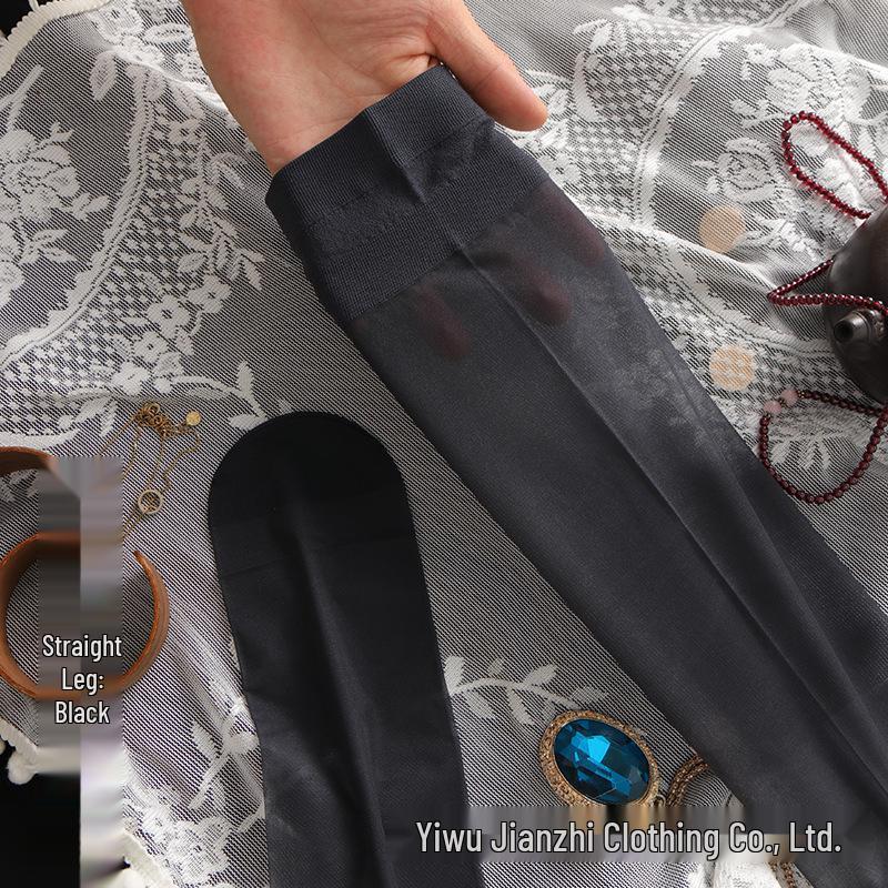 Женские ультратонкие чулки выше колена, которые можно обрезать по размеру, с нескользящей пяткой для красивых ног