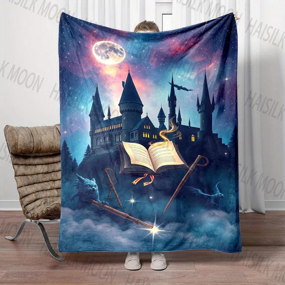 Mysterious Castle Printed Blanket, Children's Favorite Gift, Travel Office Camping, RV, Bedroom Sofa, Multi-scene Application