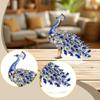 2D Peacock Ornament Plaque Multifunctional Waterproof Flat Acrylic Sign Home Decor for Festive Table
