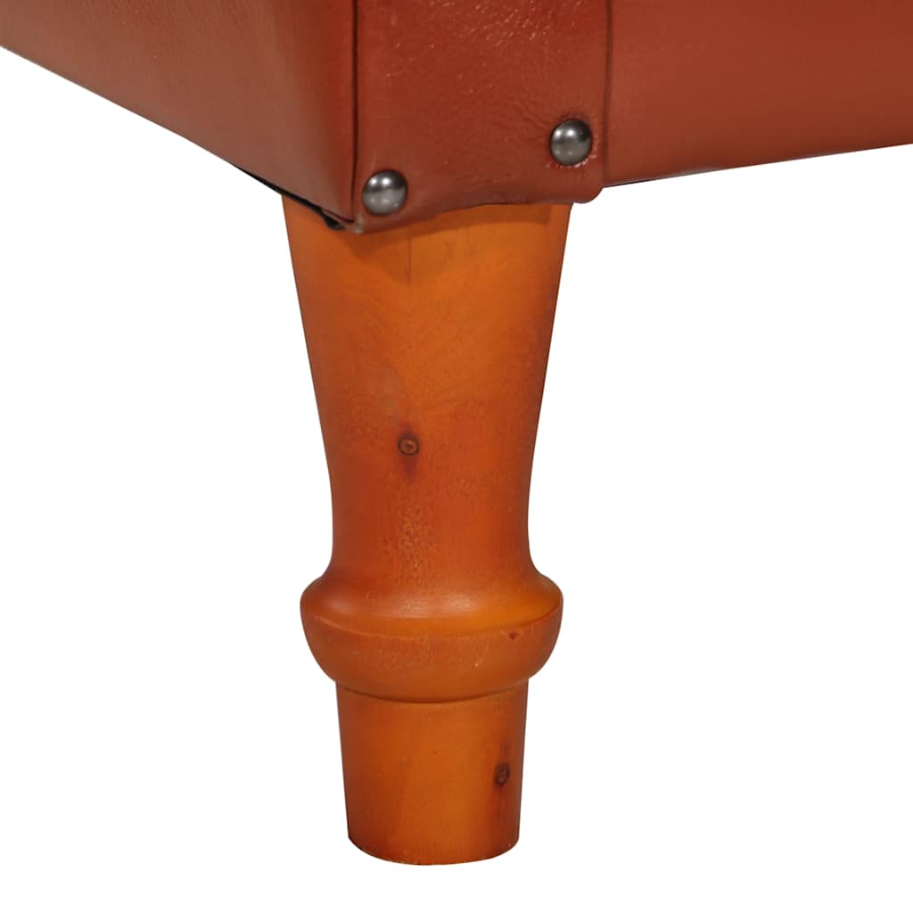 Armchair in Brown Genuine Goat Leather