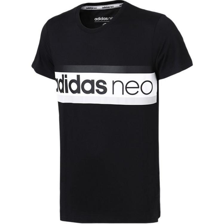 Adidas Neo T Shirts Men's Black Crew Neck Moderate Straight Fit CV9353