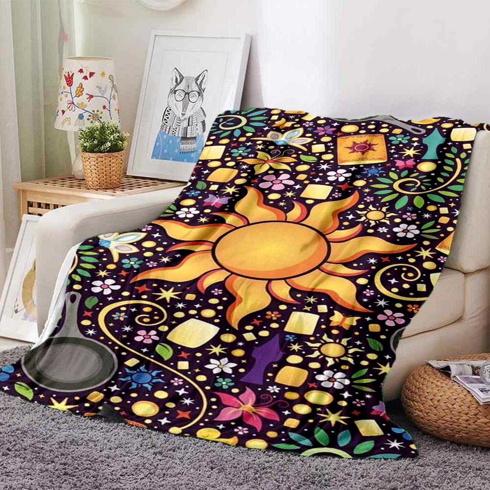1Pc Elsa'S Snowflake Magic Blanket For Couch Bed Plush Cozy Fuzzy Blanket Super Soft Warm Blankets For Fall And Winter 091870