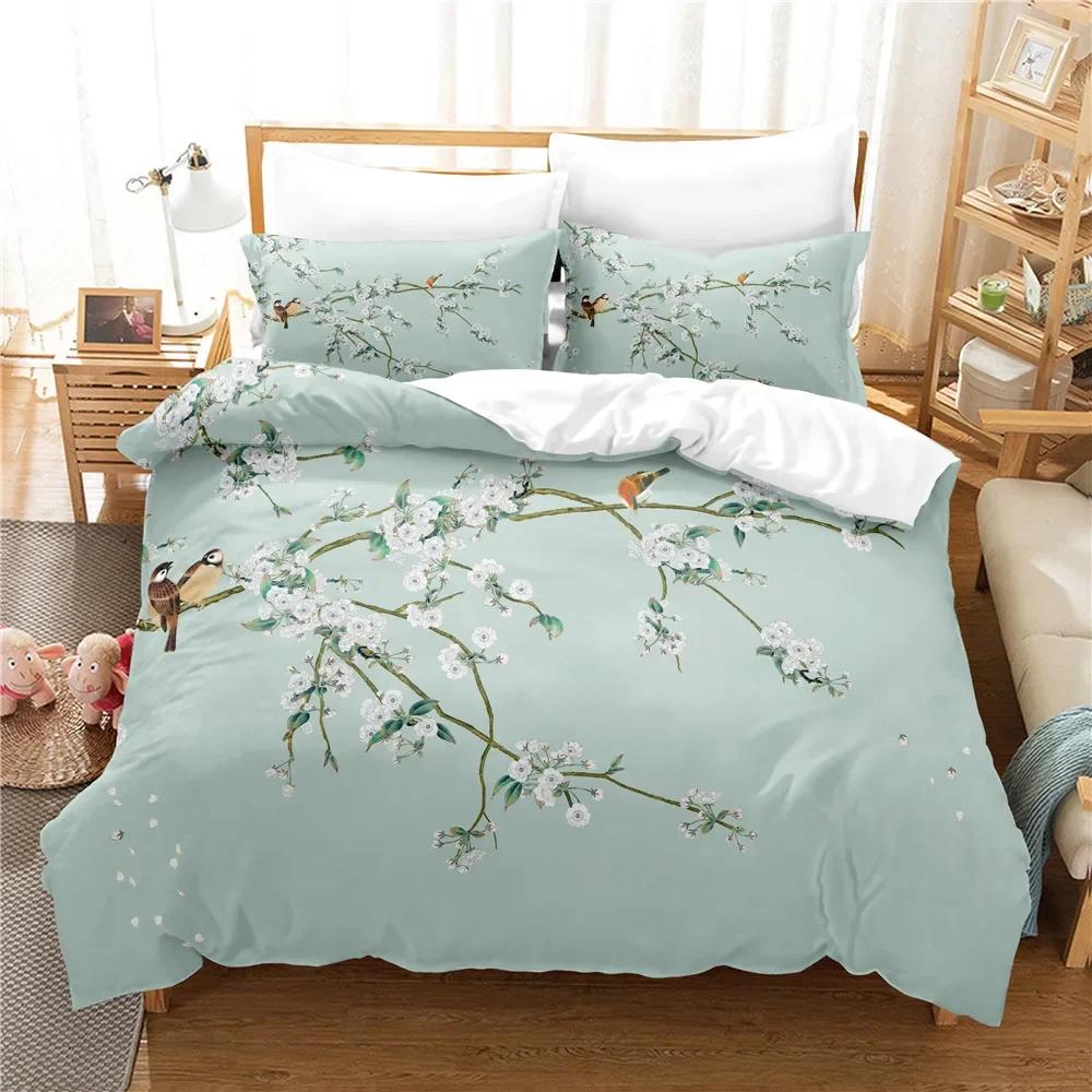 Bedding Set Adults  Chrysanthemum flower Duvet Cover Sets Kids,twin Full Queen King Bedroom Set Home Textile housse de couette