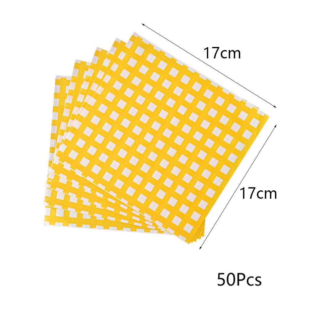 50Pcs Sandwich Wrappers Food Wax Paper Hamburger Fries Bread Baking Oil Paper Wrapping Baking Tools