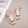 Girls Gladiator Sandals Summer Fashion Children Princess Roman Sandals Kids Hollow High-top Beach Shoes Side Zip Non-slip Hot