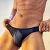 Мужские трусы-слипы с низкой посадкой, однотонные, стринги, однотонные, сетчатые вставки, ультратонкие