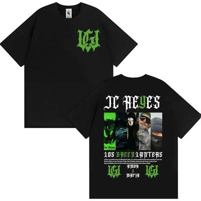 Футболки Rapper Jc Reyes Los Green Lanters Tour 2025 Мужская мода Готическая винтажная футболка Уличная повседневная футболка с коротким рукавом
